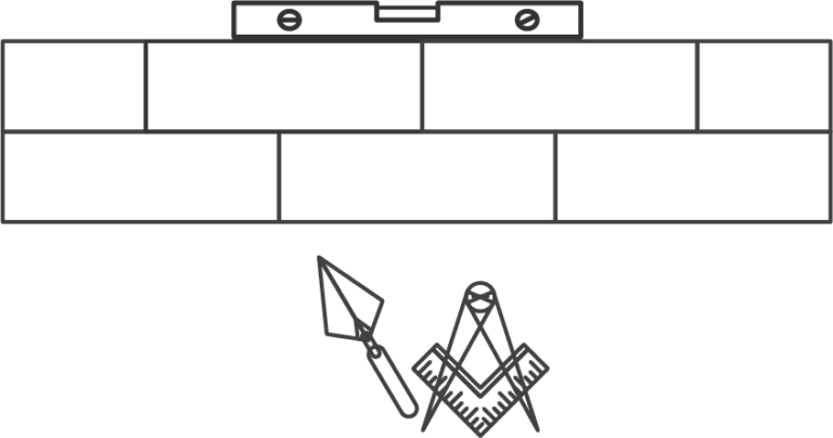 Illustration von einer Ziegelmauer mit Messgeräten